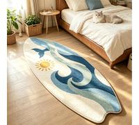 1 pièce Tapis de sol asymétrique en forme de planche de surf Sun Wave, tapis décoratif, décoration de chambre, tapis de sol, tapis, décoration de la maison, tapis de salon, petit tapis de salon, tapis