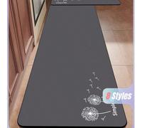 1 pièce Tapis de sol de cuisine en diatomite premium, motif simple de pissenlit, sous-couche en caoutchouc souple, absorbant, anti-fatigue, antidérapant, plusieurs tailles, convient pour la cuisine, l