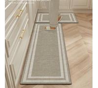 1 pièce Tapis de sol en terre de diatomée vintage effet bois patchwork, blocs de bois foncé et clair multicolores, grain de bois usé, épaisseur 3,5 mm, découpable, absorbant et antidérapant, tapis ant