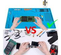 1 pièce Tapis de soudage en silicone résistant à la chaleur, tapis de station de travail de réparation électronique, tapis antistatique pour téléphone portable, outil essentiel pour les passionnés d'é