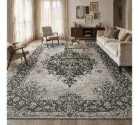 1 pièce Tapis de zone bohème géométrique floral rayé élégant et de luxe, tapis rectangulaire européen et américain en fausse laine douce et lavable, convient pour le salon, la chambre, l'entrée, la sa