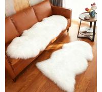 1 pièce Tapis de zone moelleux et luxueux à poils longs, tapis de style nordique moelleux, taille asymétrique avec une erreur de coupe de 1-5 cm, chambre à coucher, cadeau de Noël, fenêtre baie, couss