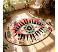 1 pièce Tapis décoratif à gros yeux de dessin animé, décoration de chambre, petit tapis à l'œil bleu, tapis de salle de bain, décoration de maison, tapis de salon, tapis de chambre, décoration de mais