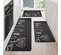 1 pièce Tapis décoratif de cuisine simple et polyvalent avec impression de couverts, haute absorption d'eau anti-dérapant. Convient pour la salle à manger, la cuisine, l'entrée et plus encore 1 pièce,