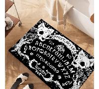 1 pièce Tapis en diatomite antidérapant avec motif de crâne de chat, tapis rectangulaire imprimé en 3D pour l'entrée, le salon, la cuisine, la chambre, le couloir, la salle de bain, la buanderie - tap