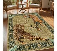 1 pièce Tapis lavable de style bohème imprimé tigre, doux et confortable pour le salon, la salle à manger, antidérapant et durable pour le bureau, la chambre, le salon, l'entrée 140*200,120*160,100*15