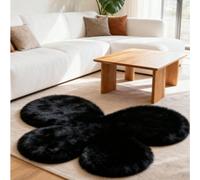 1 pièce Tapis moelleux, disponible en violet, rose, rouge, noir, forme de papillon, doux et agréable à la peau, absorbant, tapis épais pour l'automne/l'hiver, tapis décoratif pour la chambre à coucher