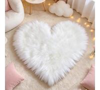 1 pièce Tapis shaggy en forme de cœur, tapis moelleux, tapis décoratif, design en forme de cœur, cadeau de la Saint-Valentin, décoration de la Saint-Valentin, décoration de chambre à coucher, petit ta