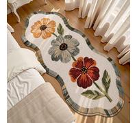 1 pièce Tapis vintage à imprimé floral, paillasson antidérapant, tapis doux, pliable et lavable, convient pour le salon, la cuisine, la salle de bain, le côté du lit - décoration d'intérieur, design é