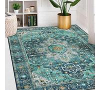 1 pièce Tapis vintage bohème de luxe classique, fond lavable en TPR, tapis de zone rectangulaire élégant et doux pour l'extérieur, l'entrée, le salon, la chambre, la buanderie, la salle de bain, la sa