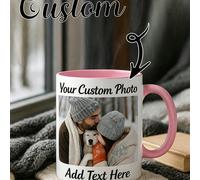 1 pièce Tasse à café personnalisable avec photo et texte, tasse à photo personnalisée, tasse avec nom personnalisé, cadeau parfait pour les proches pour des occasions comme la Saint-Valentin, l'annive