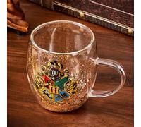 1 pièce Tasse en verre borosilicaté double paroi motif badge 8,8oz/260ml, tasse à café, résistante au froid et à la chaleur, convient pour le lait, le jus, le café, l'eau pétillante, etc., Magic Acade