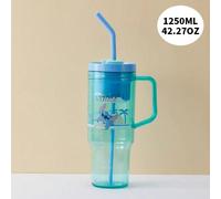 1 pièce Tasse thermos en plastique Disney Stitch / Tasse en plastique série Foodie Party Ananas 1250 ml/42,27 oz, apparence à la mode et mignonne, facile à nettoyer et à remplir, idéal pour la maison,