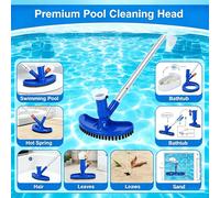 1 pièce Tête d'aspiration portable, nettoyeur de piscine en forme de croissant avec brosse de sol, aspiration puissante, universel multi-scénarios, outil de nettoyage du fond de piscine / jacuzzi / ba