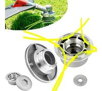 1 Pièce Tete de Débroussailleuse Universelle, Tête de Ligne en Aluminium, 4 lignes Tête Coupe Bordure Universel, Tête Universelle Debroussailleuse, Tête Faucheuse, pour Jardin, Pelouse, Patio