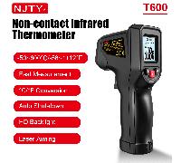 1 pièce Thermomètre à infrarouge numérique, convient pour la cuisson, le grillage et la détection de la température du moteur - Thermomètre de surface laser précis, plage de mesure de -50°C à 600°C, o