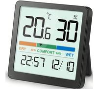 1 pièce Thermomètre numérique Hygromètre, Thermomètre d'humidité de température intérieure portable, Haute précision, Pour le contrôle du climat intérieur, la surveillance de la qualité de l'air, le s