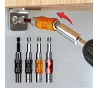 1 pièce Tige de rallonge multi-angles, tige de connexion de rallonge de perceuse électrique, support magnétique rotatif universel de porte-foret, tige de rallonge de foret de perceuse 1/4" Bielle noir