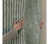 1 pièce Tissu de rideau occultant isolant thermique - Polyester résistant aux UV à 99%, suspension par poche à tringle, tissage uni non blanchissable, thème artistique de chambre, isolation thermique 
