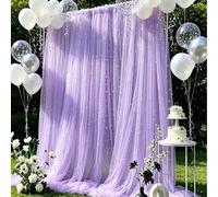 1 pièce Tissu de tulle perlé violet clair, bannière de décoration de mariage, fond de fête, rideau transparent, douche nuptiale, robe de mariée DIY, accessoire photo, nappe, nappe, emballage cadeau, a