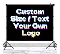 1 pièce Toile de fond en vinyle personnalisable au design unique, peut personnaliser logo, photo, dessin animé, anniversaire, fête, animal de compagnie, jeu et plus, bannière décorative fonctionnelle,