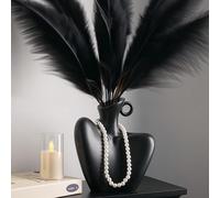 1 pièce Vase à fleurs moderne mat en forme de buste féminin, vase décoratif avec poignée annulaire sculpturale pour herbe de pampa, fleurs artificielles, présentation de bijoux, décoration de table po