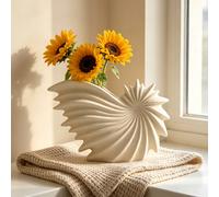 1 pièce Vase créatif en forme de coquillage, pot de fleurs au design texturé de nautile, décoration de bureau moderne pour la maison, ornement thème plage pour salon, bureau et mariage L,S,fleurs rose