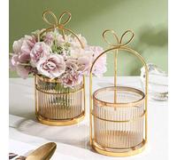 1 pièce Vase de luxe nordique avec nœud papillon, panier décoratif pour fleurs pour le salon or,noir,Noir avec des lettres - Joyeux automne à tous,Lettrage doré - Joyeux automne à tous,Or avec des let