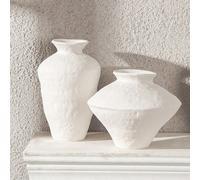1 pièce Vase en céramique blanche mate, convient pour la décoration de maison Wabi-Sabi, style poterie rustique de ferme, petit vase vintage japonais, peut contenir des fleurs fraîches et des fleurs s
