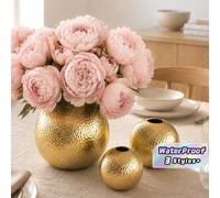 1 pièce Vase en céramique Décoration d'intérieur Artisanat, Pot de fleurs Art Vase hydroponique Décoration d'intérieur Cadeaux, Vase en céramique Artisanat Petit vase rond en forme de boule Conteneur 