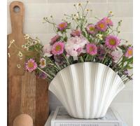 1 pièce Vase en coquille ondulée, Vase décoratif, Décoration de maison/bureau Taille UniqueABS