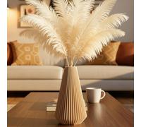 1 pièce Vase en plastique moderne incurvé avec roseau artificiel, décoration d'intérieur minimaliste, design à torsion gris, convient pour mariage, salon, bureau, cadeau de pendaison de crémaillère 5 