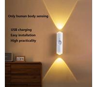 1 pièce Veilleuse à capteur LED RVB dégradé, veilleuse LED à œil de chat blanc, lampe d'ambiance, veilleuse à détecteur de mouvement, applique murale, veilleuse rechargeable, 3 couleurs et options RVB