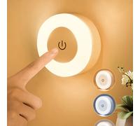 1 pièce Veilleuse à capteur tactile, 3 couleurs réglables, interrupteur tactile, lampe murale, capacité de la batterie : 280 mAh, tapis magnétique inclus, convient pour la chambre à coucher, le salon,