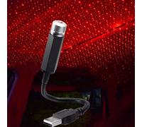 1 pièce Veilleuse LED ambiante USB, lampe de décoration d'intérieur réglable, plafonnier, projecteur de ciel étoilé d'intérieur lumière rouge,lumière violette,Lumière rouge + lumière violetteABS