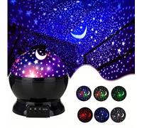 1 pièce veilleuse projecteur étoile, lampe de projecteur de lune et d'étoiles, rotation à 360 degrés, lampe de projecteur étoilé pour table de cosmos pour décoration de chambre et cadeau d'anniversair