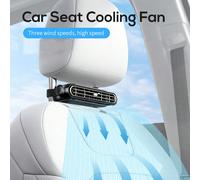 1 pièce Ventilateur de siège de voiture portable, alimenté par USB, 3 vitesses réglables pour refroidir l'oreiller et le dossier du siège, conception confortable convenant à tous les véhicules, sans b