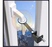 1 pièce Verrou de fenêtre réglable, facile à installer sans perçage, butée de fenêtre amovible, loquet de meuble et de porte Short noir,Noir longAlliage d'aluminium