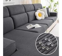 1 pièce Waterproof Et Élastique Extensible Couverture De Canapé Avec Losangé Imprimé Adapter Pour 1/2/3/4 Places Design L Coussin De Canapé Protecteur Housse Couverture D'Accoudoir Dossier Couverture 