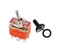 1 pièces 15A 250V interrupteur à bascule étanche avec couvercle de protection for équipement électronique panneau de commande industriel bricolage remplacement(1321P ON-ON,Momentary)
