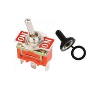 1 pièces 15A 250V interrupteur à bascule étanche avec couvercle de protection for équipement électronique panneau de commande industriel bricolage remplacement(1121P ON-ON,Momentary)