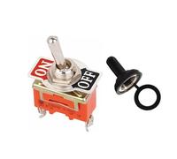 1 pièces 15A 250V interrupteur à bascule étanche avec couvercle de protection for équipement électronique panneau de commande industriel bricolage remplacement(1021S ON-OFF,Momentary)