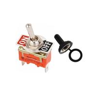1 pièces 15A 250V interrupteur à bascule étanche avec couvercle de protection for équipement électronique panneau de commande industriel bricolage remplacement(1021P ON-OFF,Momentary)