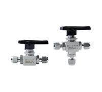 1 pièces 3000psi 3 6 8 10 12 mm 1/8 "1/4" 3/8 "1/2" té droit de Compression voies 316 robinet à tournant sphérique en acier inoxydable(Straight,10mm)