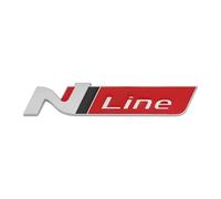 1 pièces 3D métal Coffre de Voiture arrière Lettres Mot Badge emblème Lettre décalcomanie Autocollant pour N N Line Accessoire de Voiture,D