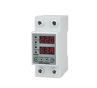 1 pièces 40A 63A numérique réglable sur et sous tension protecteur double affichage 230V relais surtension(25 V)