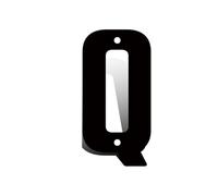 1 Pièces 8/10 Pouces Lettre Numéro Décoration Murale Signes Métalliques Porte Mode Lettres Chiffres Plaques(Q,8inch)