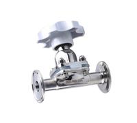 1 Pièces DN15 DN20 DN25 DN50 Vanne À Membrane Sanitaire, Acier Inoxydable SS316L 1.5 "2" Vanne À Membrane À Trois Pinces De Produit Laitier De Bière De Brassage(19mm Ferrule 25.4)