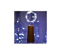1 pièces en forme de liège led veilleuse lumière étoilée bouteille vin lampe pour décor fête - blanc
