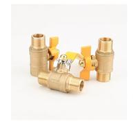 1 pièces en laiton 1/2 BSP filetage interne barbelé vanne de gaz à trois voies DN15 raccords tuyauterie d'angle adaptateur connexion adapté au, l'eau et l'huile(KL4-18b)